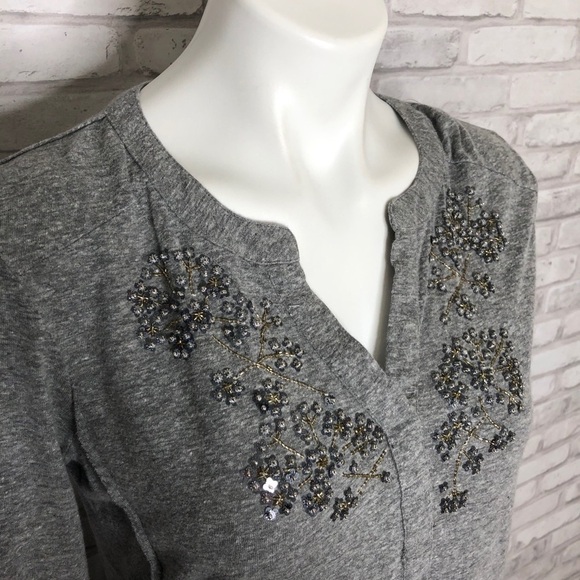 Anthropology Akemi + Kin sequin LS tee, small - Picture 4 of 7